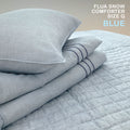 SAESOM Queen Flua Snow Comforter Set - Cool Lightweight Quilt, Blue - SuperSaverAU - view 1