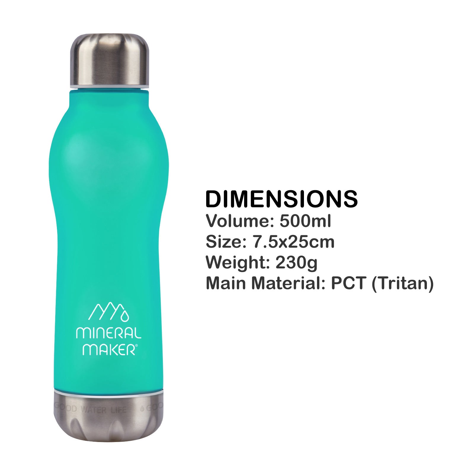 Mineral Maker MORBIDO Alkaline Filter Water Bottle + a Mineral Stone Pouch GREEN - SuperSaverAU - view 11