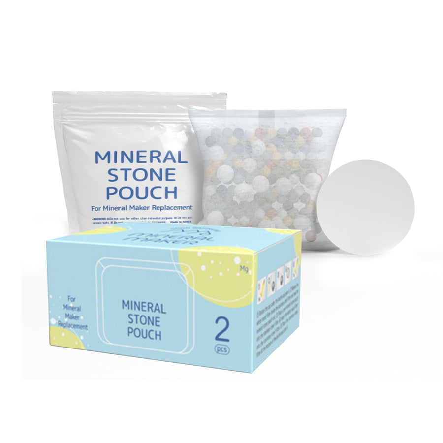 2X Alkaline Mineral Maker Stone Pouch Water Filter Pad Replacement Ceramic Balls - SuperSaverAU - view 1