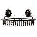 KiahLoc Corner Basket Removable Suction Medium - Black, Waterproof, Easy Install 23x23x7.7cm - SuperSaverAU - view 1