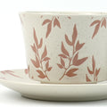 Earthy Red Ceramic Cup & Saucer Set 380ml with Spoon - Floral Design - SuperSaverAU - view 3