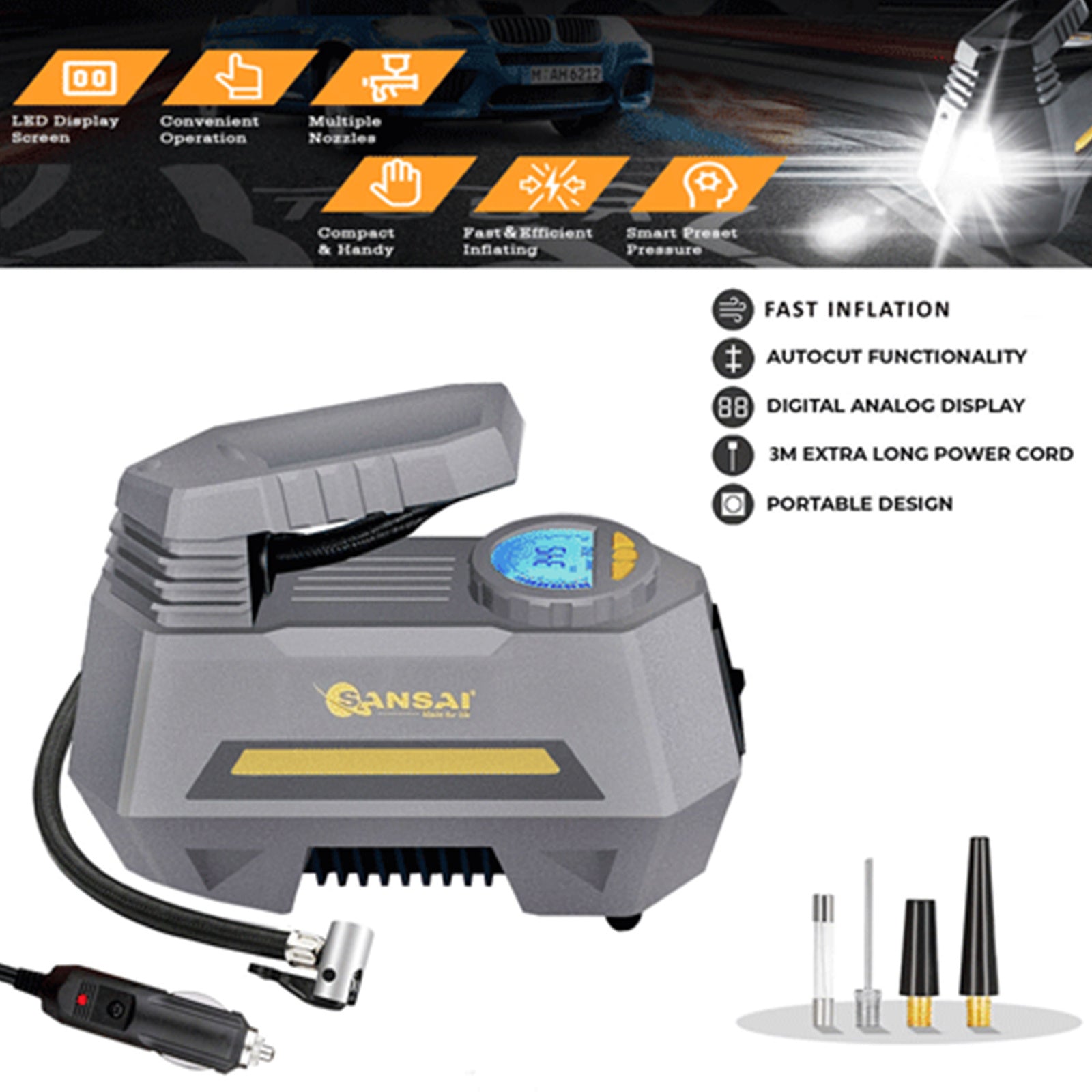 Sansai Portable Air Pump - SuperSaverAU - view 4