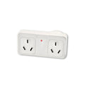 Sansai Surge Protected Double Adaptor - Right Hand