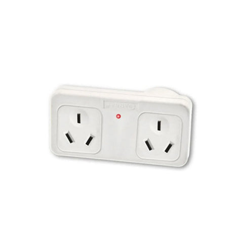 Sansai Surge Protected Double Adaptor - Right Hand