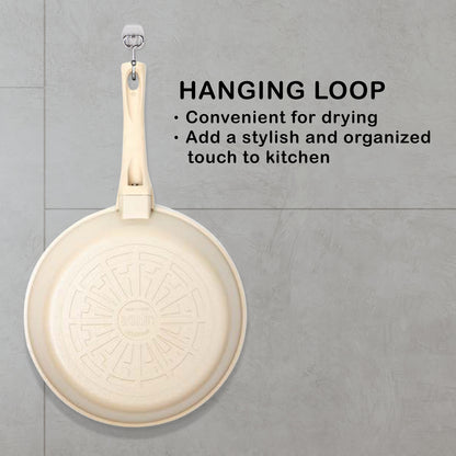 Giorno Felice 28cm Ceramic Non-Stick Frypan Induction - Easy Clean, Oil-Road Design