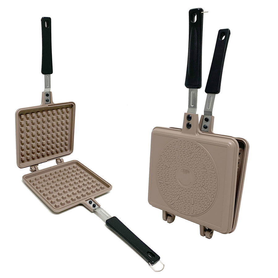 Giorno Felice Waffle Maker Pan Non-Stick Double-Sided 16cm x 13.5cm Detachable - SuperSaverAU - view 1