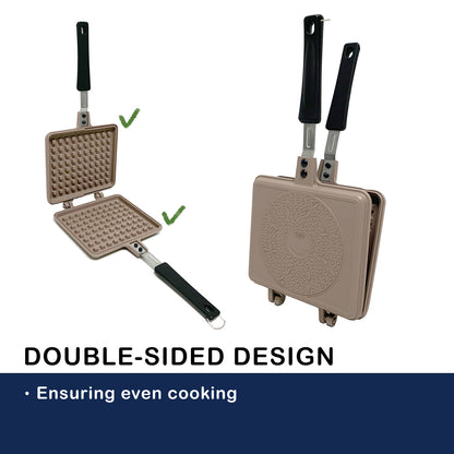 Giorno Felice Waffle Maker Pan Non-Stick Double-Sided 16cm x 13.5cm Detachable