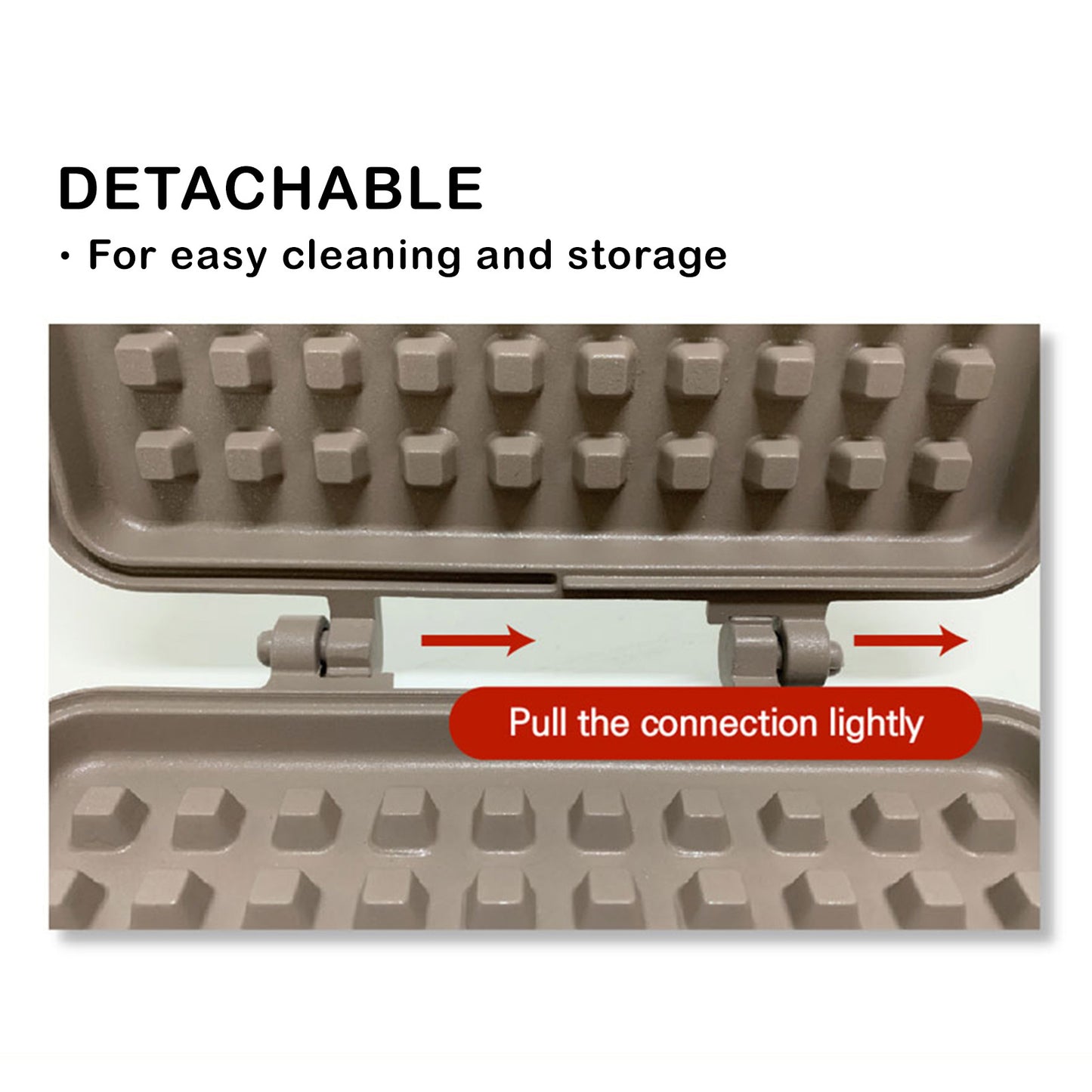 Giorno Felice Waffle Maker Pan Non-Stick Double-Sided 16cm x 13.5cm Detachable