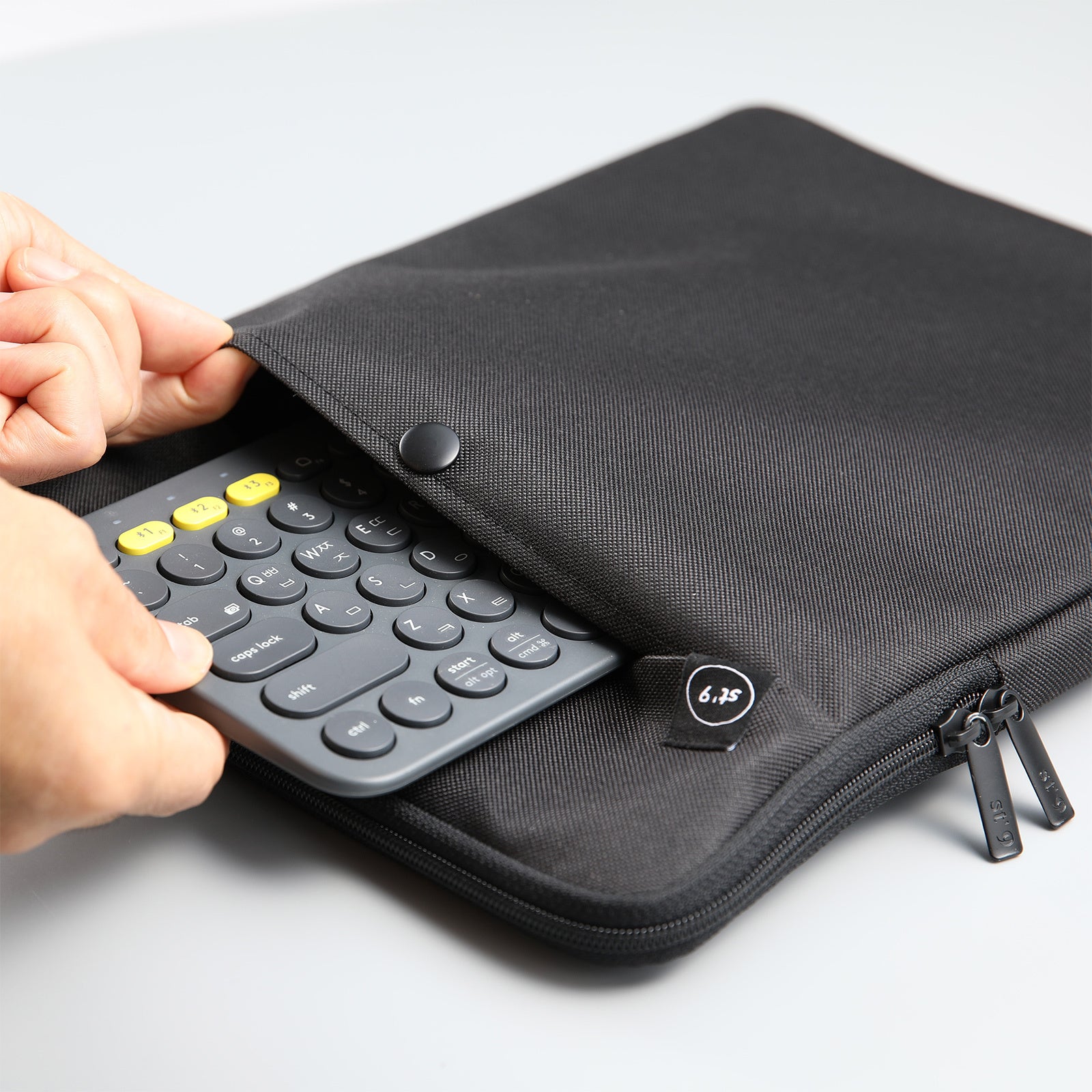 15 inch Laptop Sleeve Padded Travel Carry Case Bag L size LUKE BLACK - SuperSaverAU - view 4