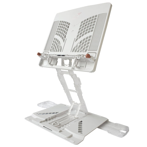 Pelican Stand Adjustable Laptop Holder Foldable Tablet Book PC Desk - White, 53cm - SuperSaverAU - view 1