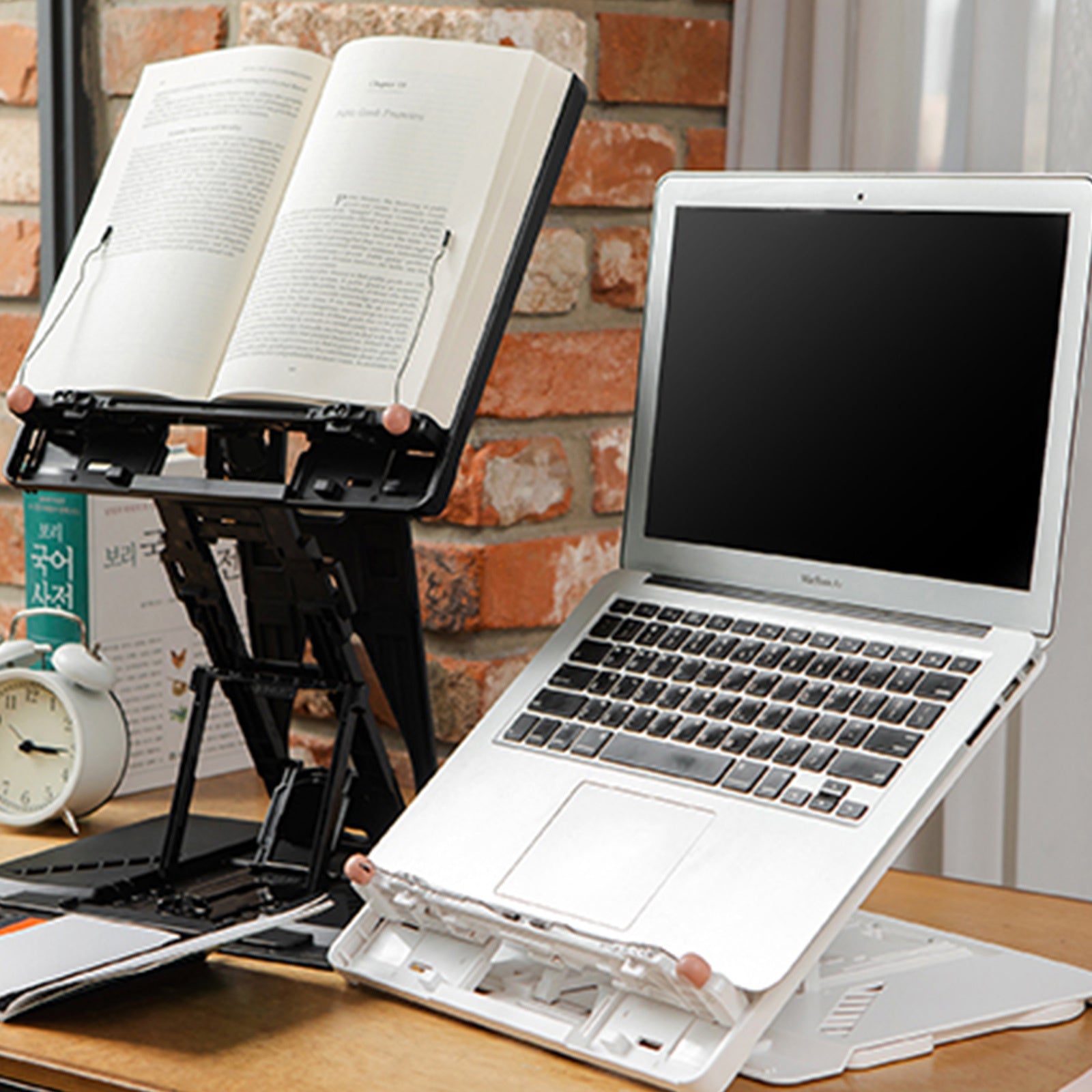 Pelican Stand Adjustable Laptop Holder Foldable Tablet Book PC Desk - White, 53cm - SuperSaverAU - view 3