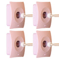 Catch Hole 4X Adhesive Door Stopper Wall Mount - Pink, Easy Install, Safety - SuperSaverAU - view 1