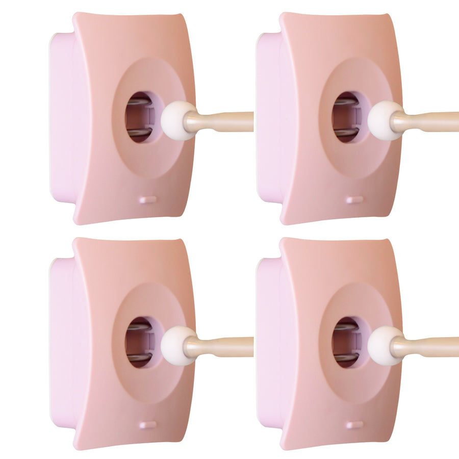 Catch Hole 4X Adhesive Door Stopper Wall Mount - Pink, Easy Install, Safety - SuperSaverAU - view 1