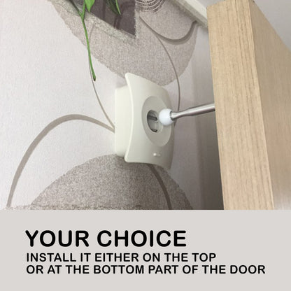 Catch Hole 4X Adhesive Door Stopper Wall Mount - Pink, Easy Install, Safety