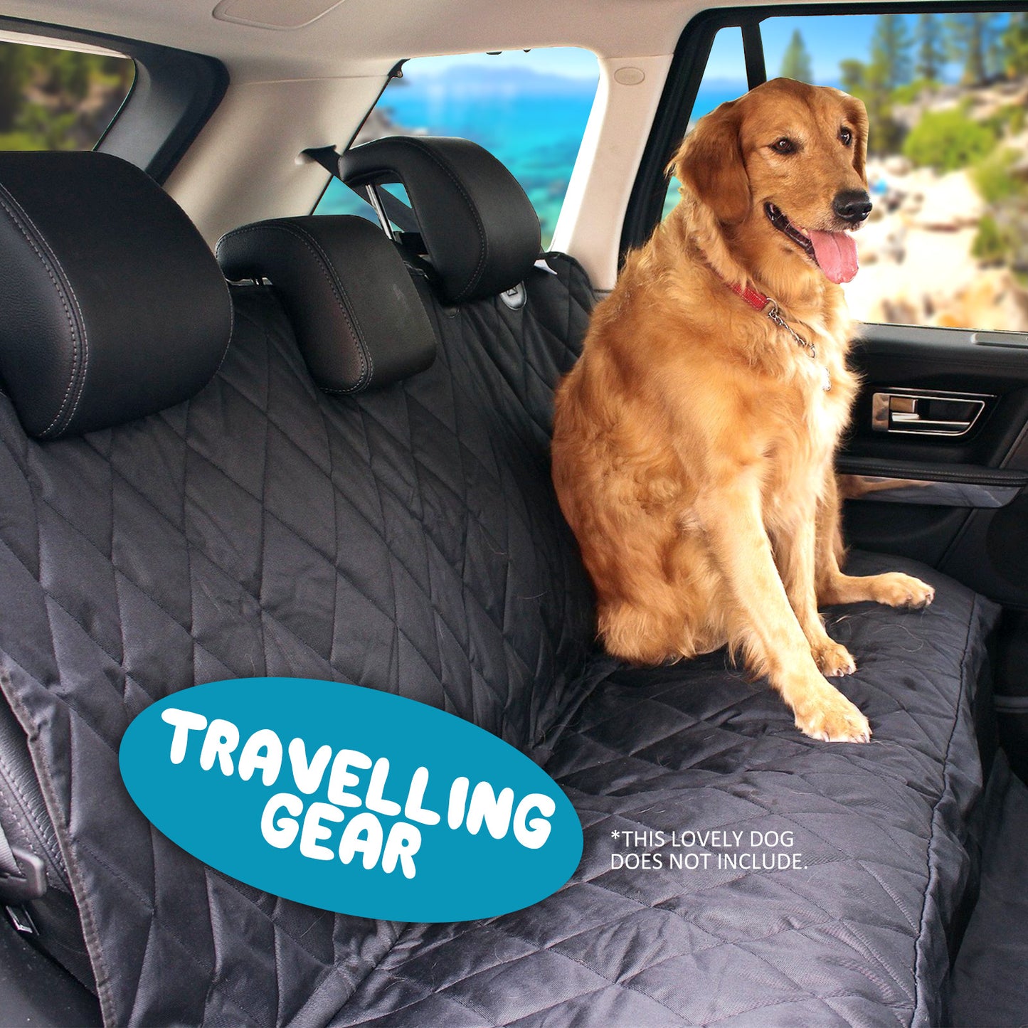 Paw Mate XXL Waterproof Pet Dog Car Boot Seat Cover - Black, Easy Clean