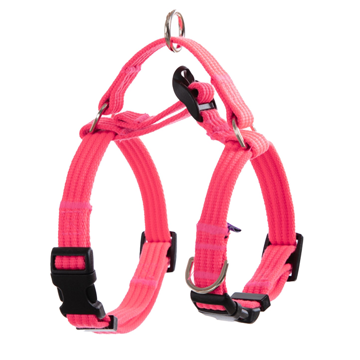 Banhamsisun Dog Harness Adjustable No Pull Double-Lined Straps L Neon Carol-Pink