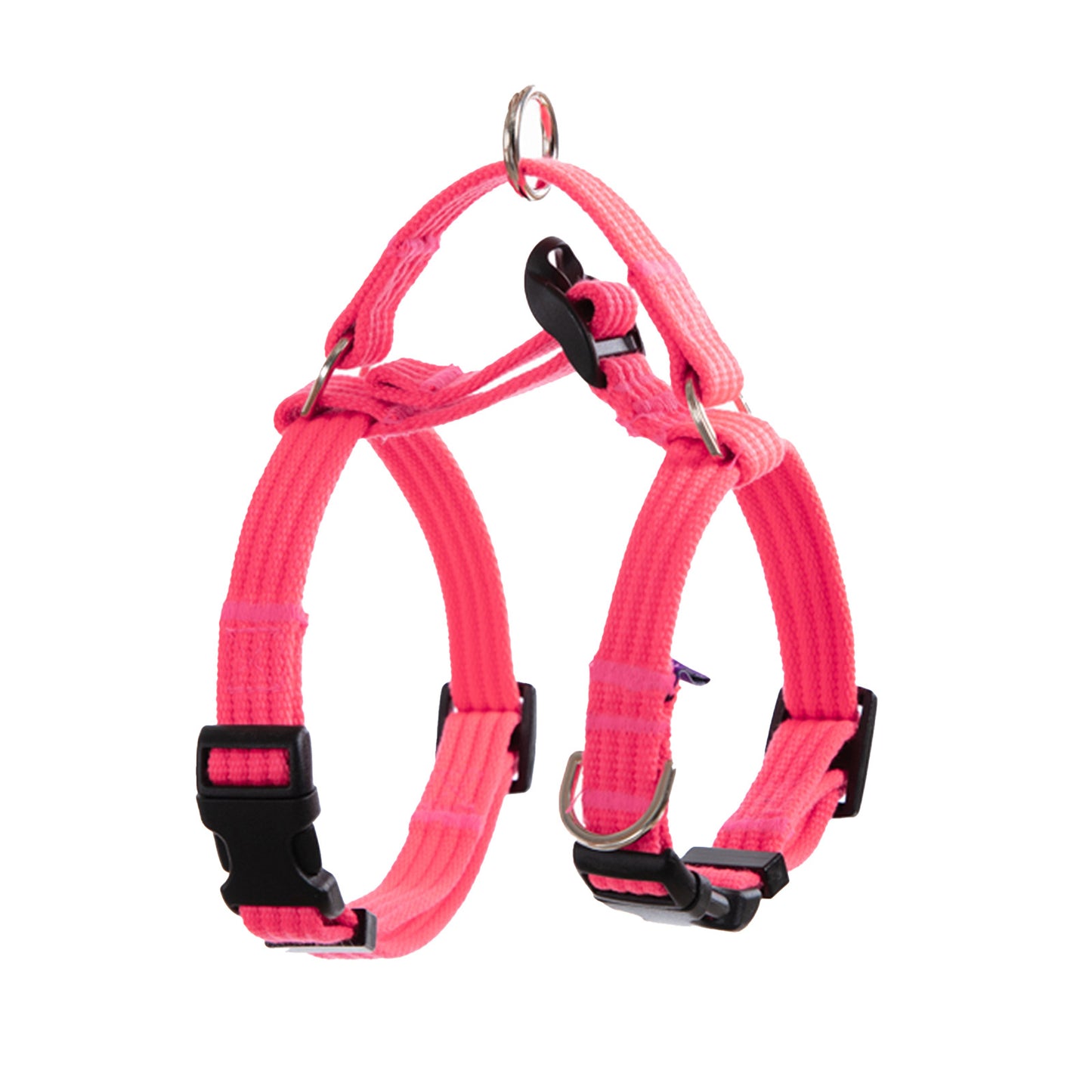 Banhamsisun Dog Harness Adjustable No Pull Double-Lined Straps M Neon Carol-Pink