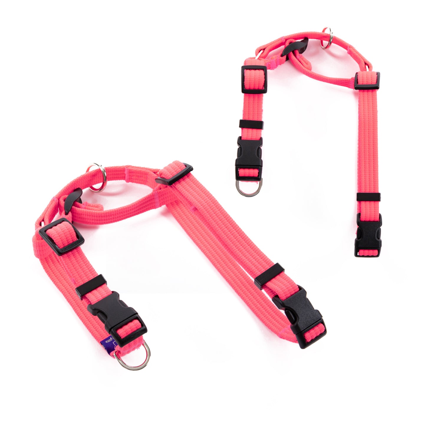 Banhamsisun Dog Harness Adjustable No Pull Double-Lined Straps M Neon Carol-Pink