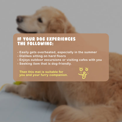 Banhamsisun Pet Dog Cooling Mat L - Non-Slip, Portable, Pink, 3D Air Mesh