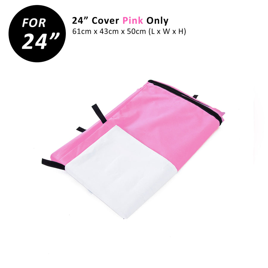 Paw Mate 24in Pink Dog Crate Cover - Waterproof, Windproof, Easy Access - SuperSaverAU - view 1