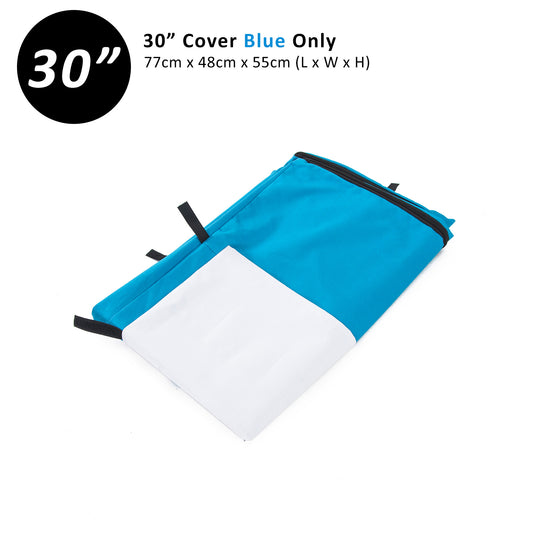 Paw Mate 30in Waterproof Dog Crate Cover - Blue with Roll-Up Front & Ventilation