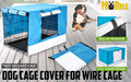 Paw Mate 30in Waterproof Dog Crate Cover - Blue with Roll-Up Front & Ventilation - SuperSaverAU - view 2