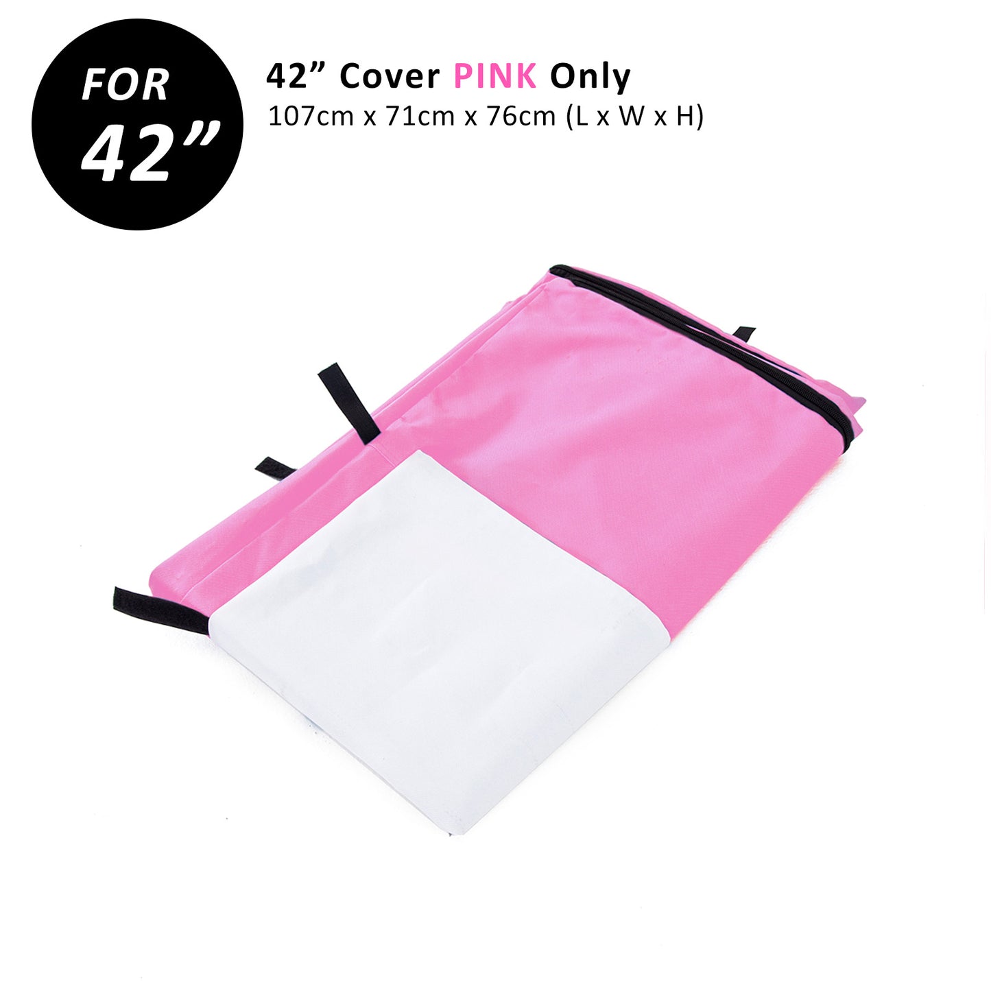 Paw Mate 42in Pink Waterproof Dog Crate Cover with Roll-Up Access & Ventilation