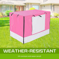 Paw Mate 42in Pink Waterproof Dog Crate Cover with Roll-Up Access & Ventilation - SuperSaverAU - view 4