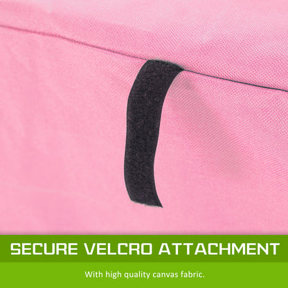 Paw Mate 42in Pink Waterproof Dog Crate Cover with Roll-Up Access & Ventilation