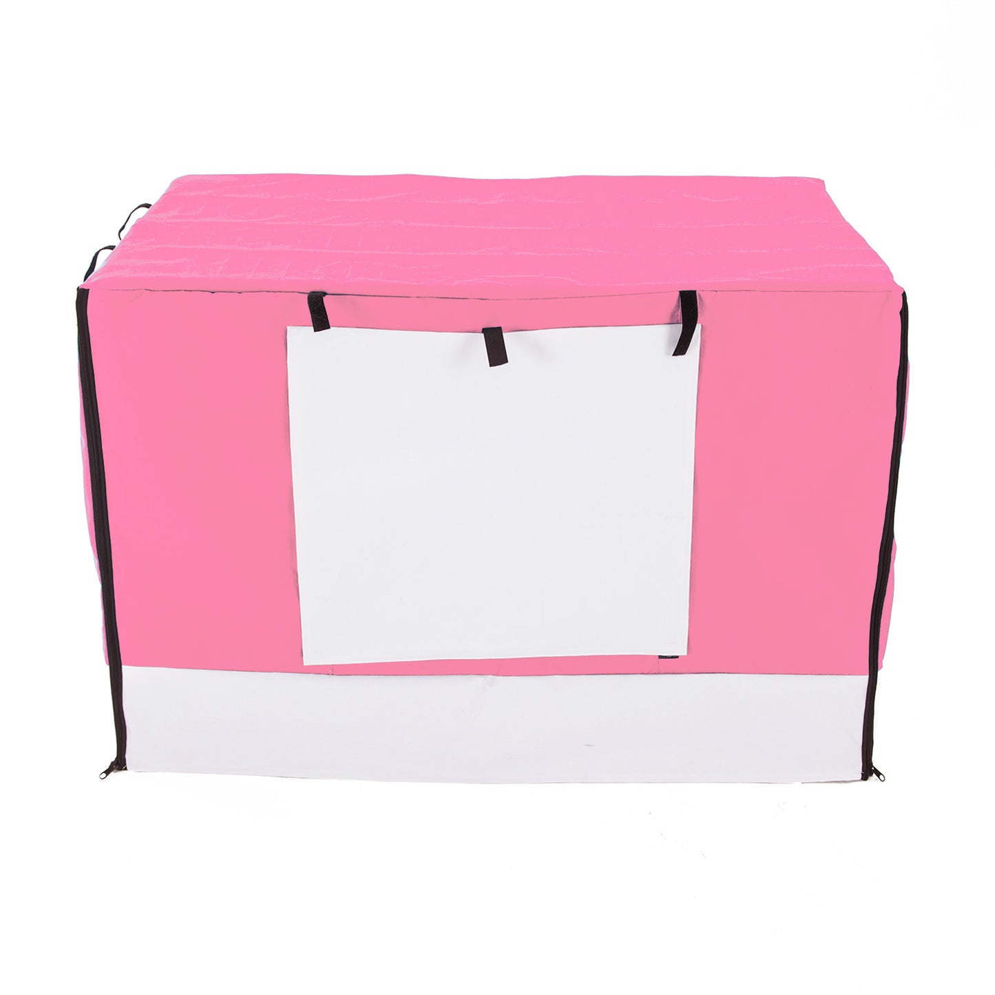 Paw Mate 42in Pink Waterproof Dog Crate Cover with Roll-Up Access & Ventilation