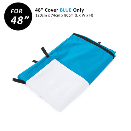 Paw Mate 48in Waterproof Dog Crate Cover - Blue, Heavy Duty Canvas, Roll-Up Access