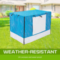 Paw Mate 48in Waterproof Dog Crate Cover - Blue, Heavy Duty Canvas, Roll-Up Access - SuperSaverAU - view 4
