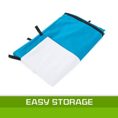 Paw Mate 48in Waterproof Dog Crate Cover - Blue, Heavy Duty Canvas, Roll-Up Access