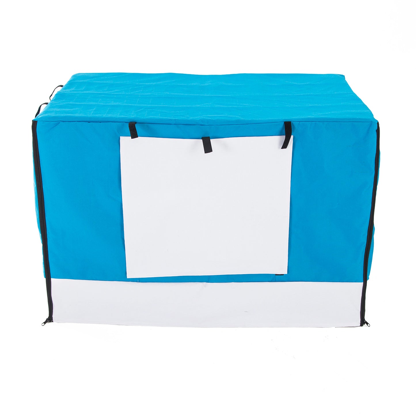 Paw Mate 48in Waterproof Dog Crate Cover - Blue, Heavy Duty Canvas, Roll-Up Access