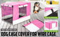 Paw Mate 48in Pink Dog Crate Cover - Waterproof, Windproof, Easy Access - SuperSaverAU - view 2