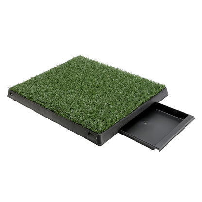 Paw Mate Pet Dog Potty Tray Training Toilet 63cm x 50cm + Grass Mat, Easy Clean