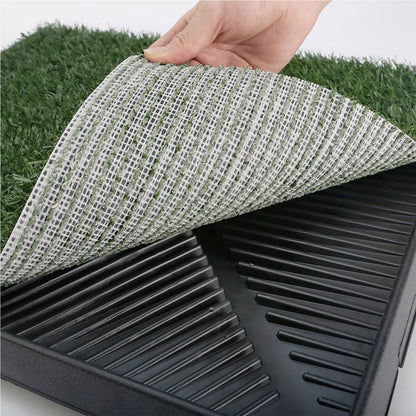 Paw Mate Pet Dog Potty Tray Training Toilet 63cm x 50cm + Grass Mat, Easy Clean