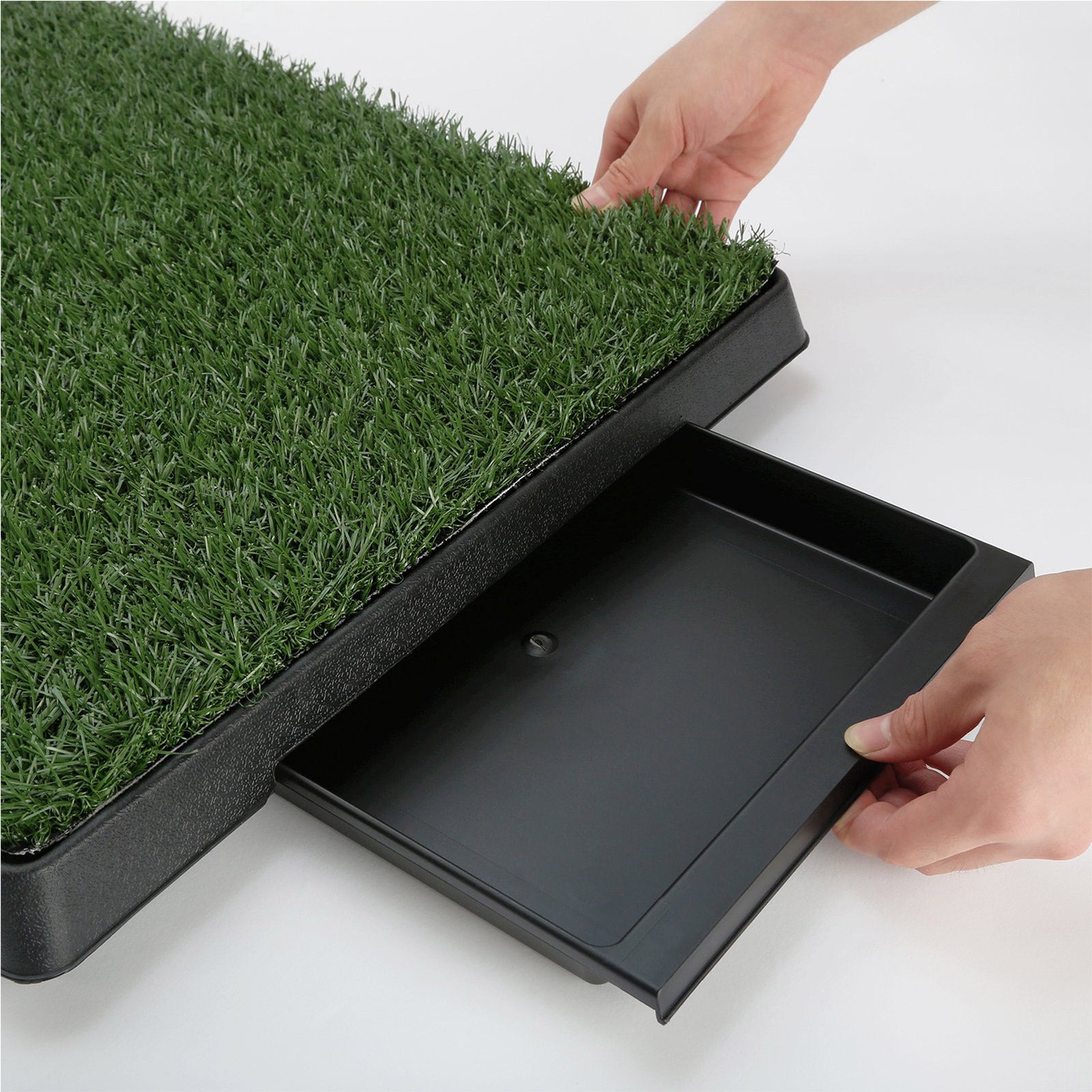 Paw Mate Pet Dog Potty Tray Training Toilet 63cm x 50cm + Grass Mat, Easy Clean - SuperSaverAU - view 6