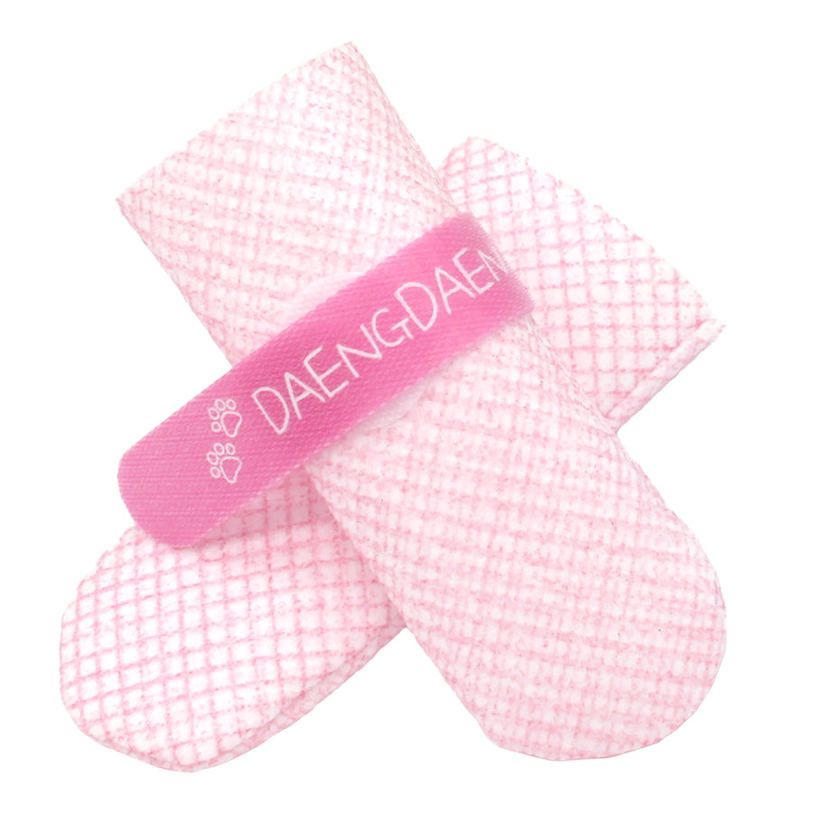 Daeng Daeng Shoes 28pc L Pink Waterproof Disposable Dog Boots Anti-Slip - SuperSaverAU - view 1