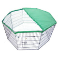 Paw Mate 30in Pet Playpen Net Cover - Green, Easy Setup, Half Netting/Fabric - SuperSaverAU - view 2