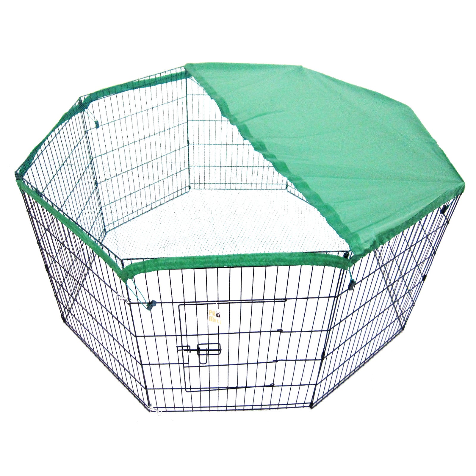 Paw Mate 30in Pet Playpen Net Cover - Green, Easy Setup, Half Netting/Fabric - SuperSaverAU - view 2