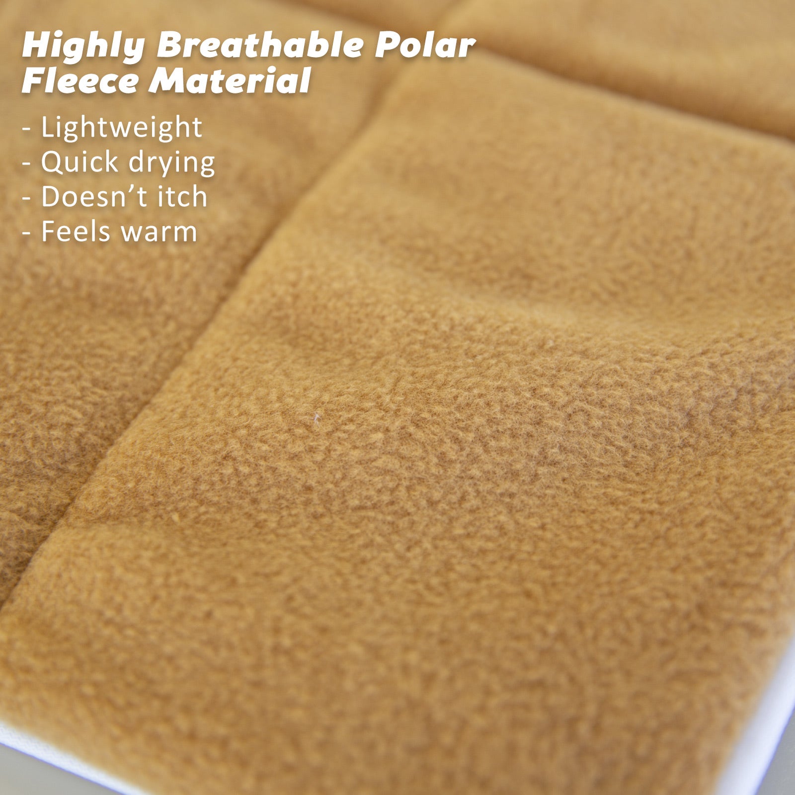 Paw Mate Beige Polar Fleece Pet Cushion Mat - 36in