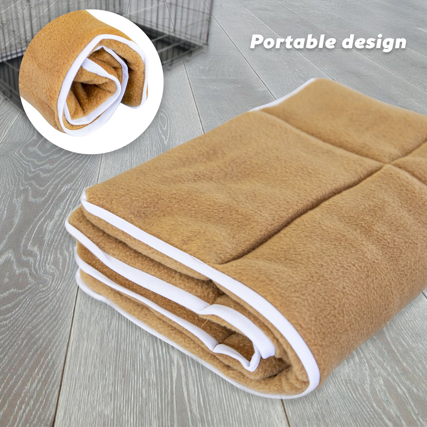 Paw Mate 48in Pet Cushion Mat for Dogs & Cats - Beige, Soft & Washable