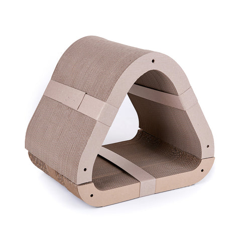 Yaomi Wood Triangle Cat Scratcher Replacement, 45cm x 30cm x 40cm, Angel Wing Design - SuperSaverAU - view 2