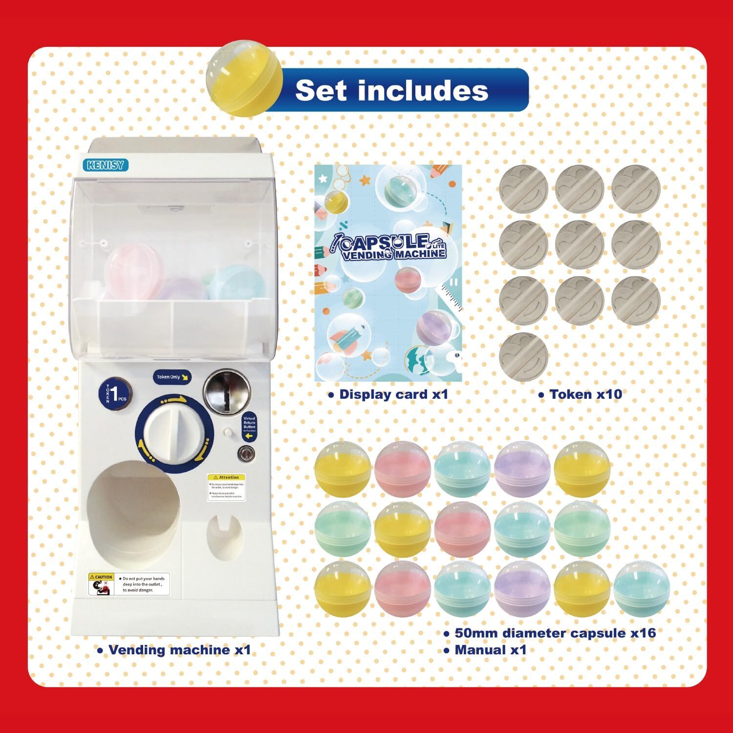 Gachapon Capsule Toy Vending Machine Lite Mini Collectible Gacha Dispenser Stackable WHITE - SuperSaverAU - view 4