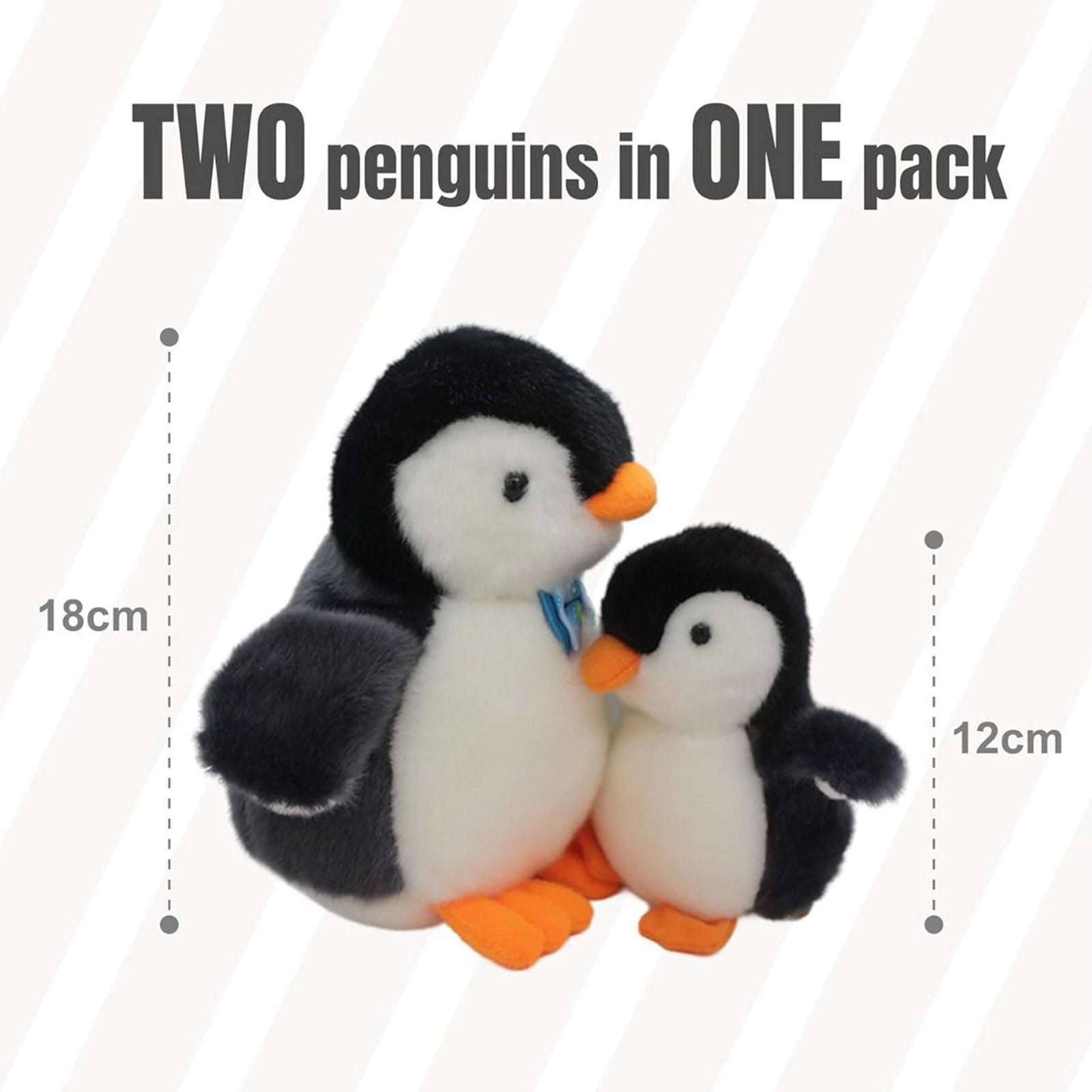 2X Plush Penguin Keychain Or Doll With Sound Activation PINK - SuperSaverAU - view 5