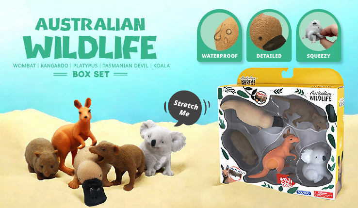 Stretchy Squishy Australian Wildlife Gift Set - Sensory Stimulation Animal Toys - SuperSaverAU - view 2