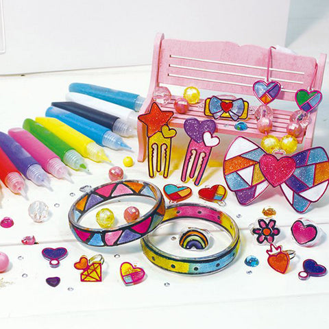 Colorato Trendy Jewellery Glass Art Deco - DIY Craft Kit for Kids Painting Set - SuperSaverAU - view 2