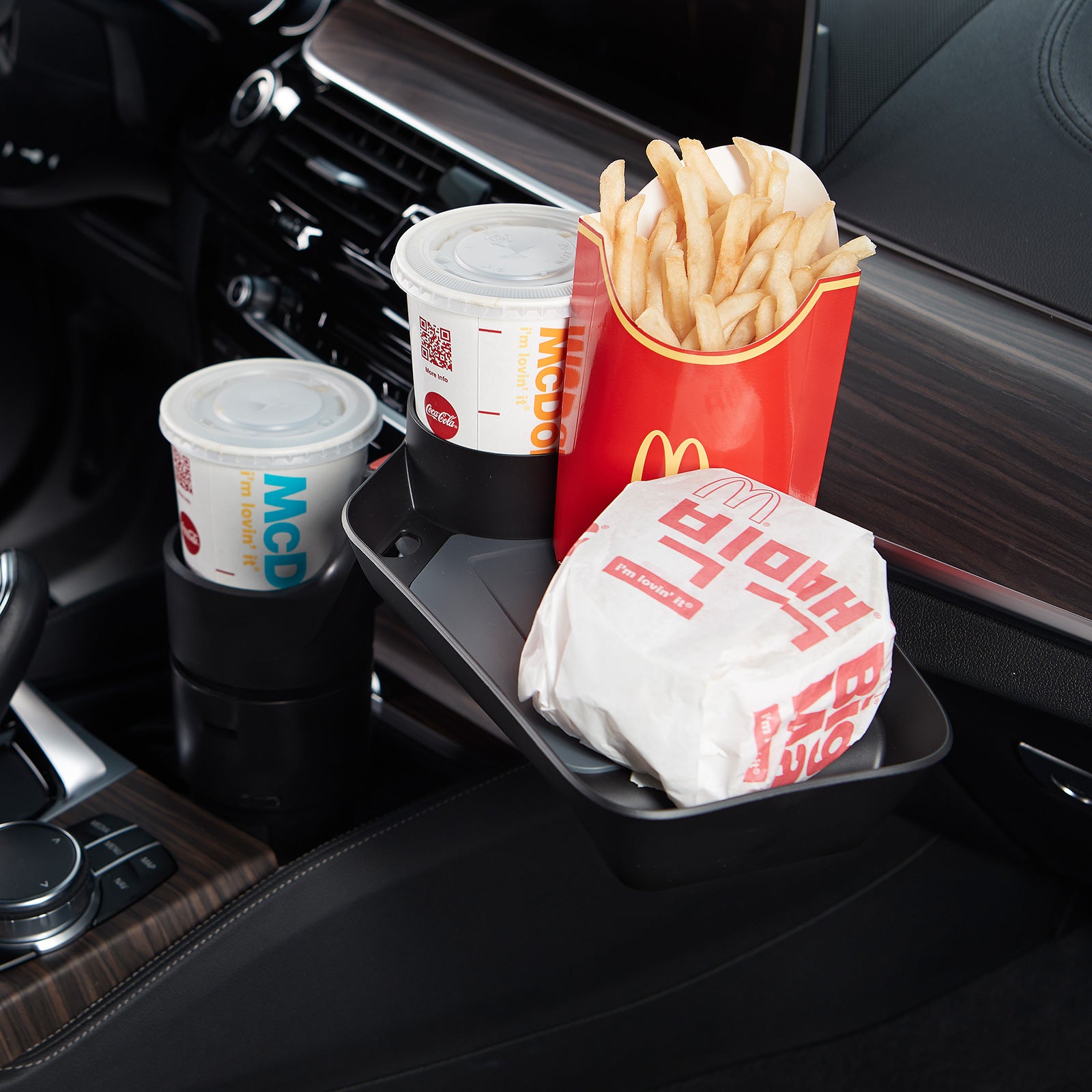 Kustom 10W Car Cup Holder Extension Fast Wireless Charger Tray - SuperSaverAU - view 5