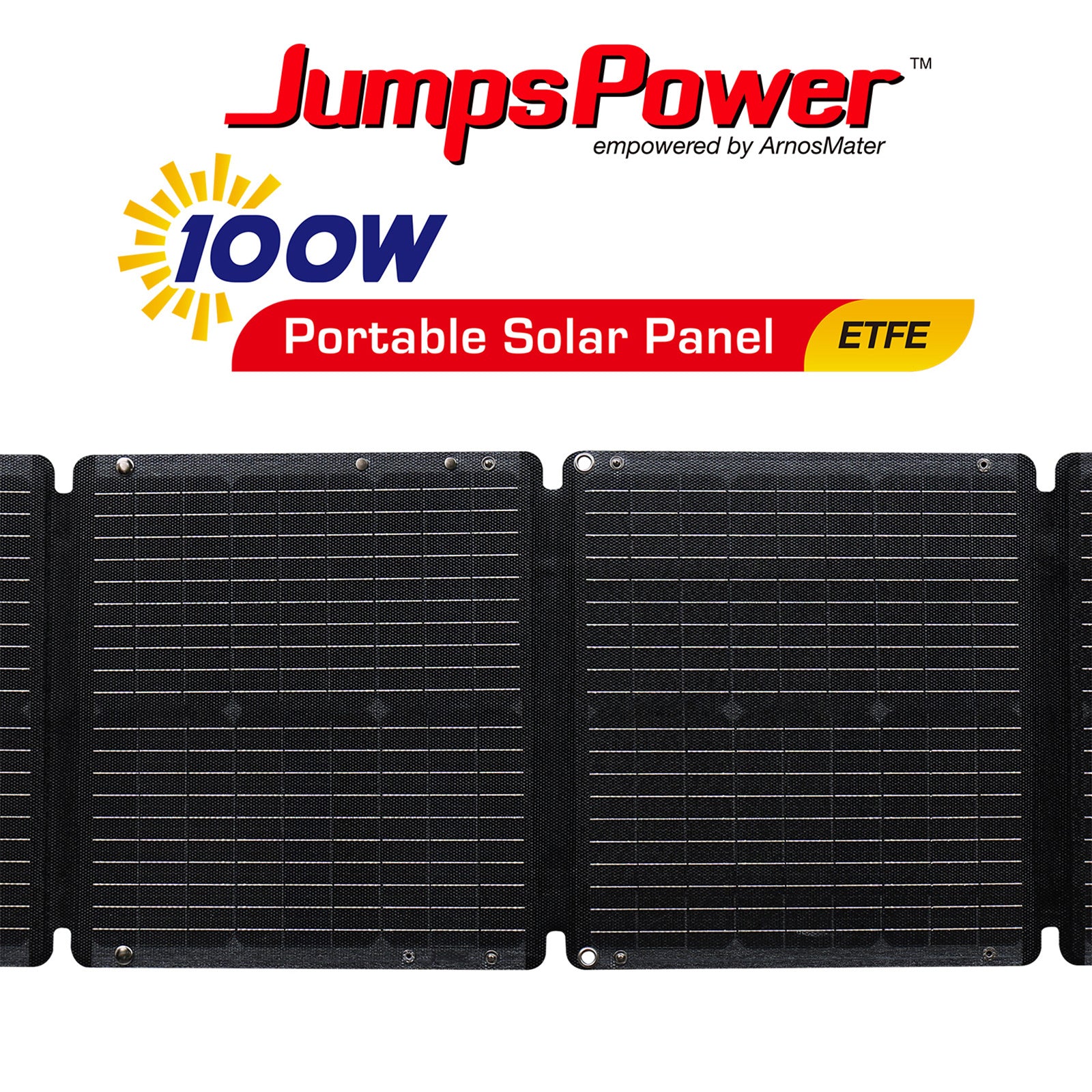 JumpsPower 100W Portable Solar Panel Charger, Foldable, Lightweight, IP67 Waterproof - SuperSaverAU - view 1
